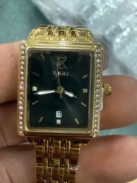 Ragli Co Gold and Black Face Wristwatch